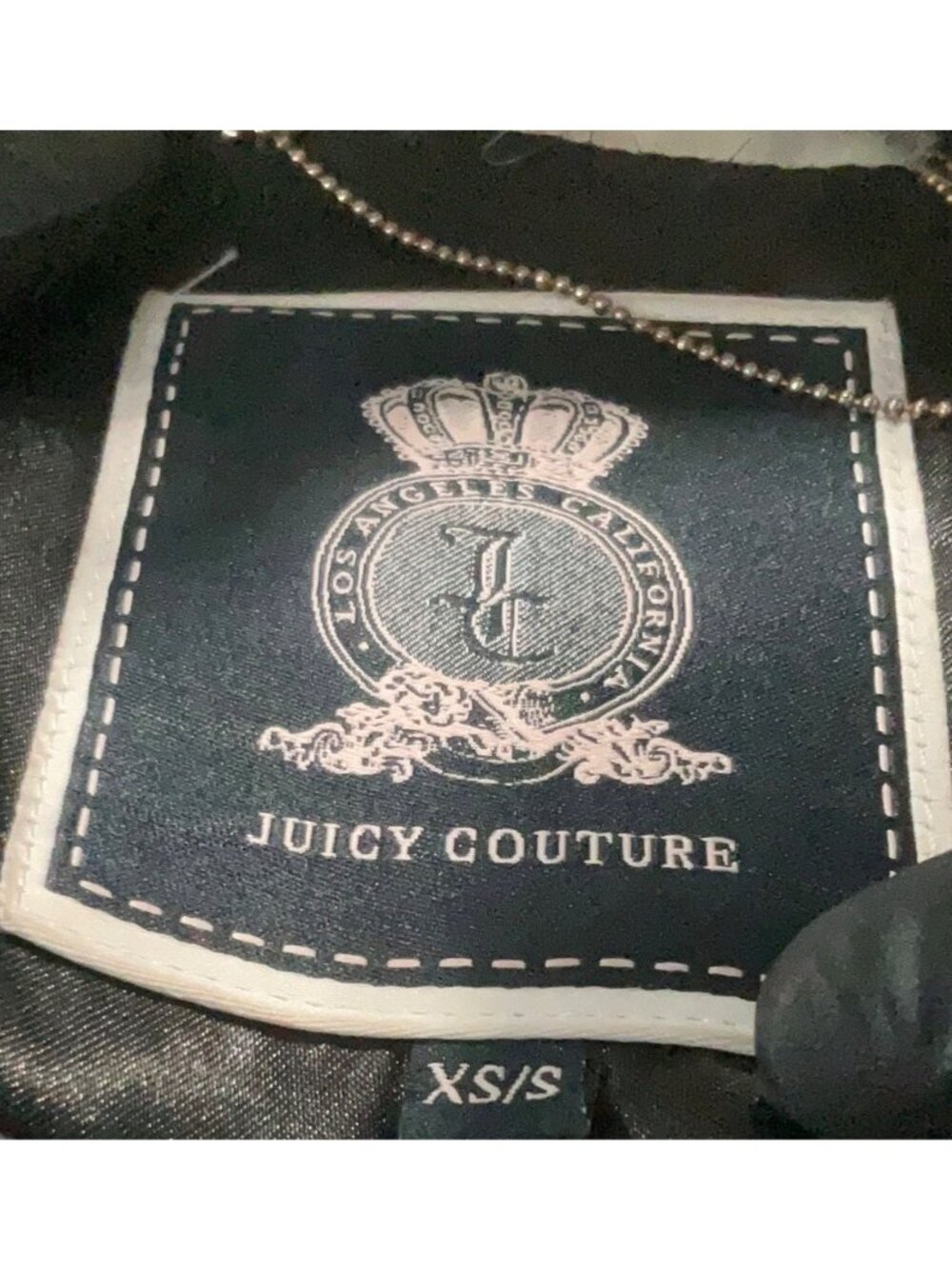 Vintage Juicy Couture Plush Faux Fur White Gray Shawl Plunge Collar Wrap S Y2K G - Picture 5 of 7